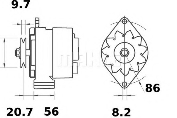 MAHLE ORIGINAL MG 396 Alternator